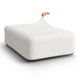 Ottoman Slipcover (Large), Comfort Collection – Crisp White, front view | Crisp White