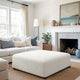 Ottoman Slipcover (Large), Comfort Collection – Crisp White, interior view 1 | Crisp White