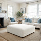 Ottoman Slipcover (Large), Comfort Collection – Crisp White, interior view 3 | Crisp White