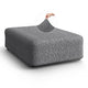 Ottoman Slipcover (Large), Comfort Collection – Dark Grey, front view | Dark Grey