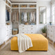 Ottoman Slipcover (Large), Comfort Collection – Mango, interior view 2 | Mango