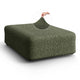 Ottoman Slipcover (Large), Comfort Collection – Moss Green, front view | Moss Green
