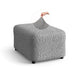 Ottoman Slipcover (Medium), Comfort Collection – Ash, front view | Ash