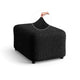 Ottoman Slipcover (Medium), Comfort Collection – Black, front view | Black