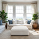Ottoman Slipcover (Medium), Comfort Collection – Crisp White, interior view 1 | Crisp White