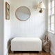 Ottoman Slipcover (Medium), Comfort Collection – Crisp White, interior view 2 | Crisp White