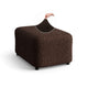 Ottoman Slipcover (Medium), Comfort Collection – Dark Brown, front view | Dark Brown