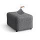 Ottoman Slipcover (Medium), Comfort Collection – Dark Grey, front view | Dark Grey
