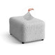 Ottoman Slipcover (Medium), Comfort Collection – Light Grey, front view | Light Grey