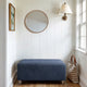 Ottoman Slipcover (Medium), Comfort Collection – Navy Blue, interior view 2 | Navy Blue