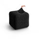 Ottoman Slipcover (Small), Comfort Collection – Black, front view | Black