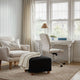Ottoman Slipcover (Small), Comfort Collection – Black, interior view 1 | Black