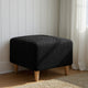 Ottoman Slipcover (Small), Comfort Collection – Black, interior view 3 | Black