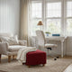 Ottoman Slipcover (Small), Comfort Collection – Burgundy, interior view 1 | Burgundy