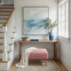 Ottoman Slipcover (Small), Comfort Collection – Coral Pink, interior view 2 | Coral Pink