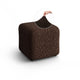 Ottoman Slipcover (Small), Comfort Collection – Dark Brown, front view | Dark Brown