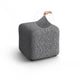 Ottoman Slipcover (Small), Comfort Collection – Dark Grey, front view | Dark Grey