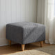 Ottoman Slipcover (Small), Comfort Collection – Dark Grey, interior view 3 | Dark Grey