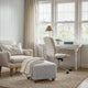 Ottoman Slipcover (Small), Comfort Collection – Light Grey, interior view 1 | Light Grey