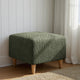 Ottoman Slipcover (Small), Comfort Collection – Moss Green, interior view 3 | Moss Green
