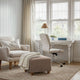 Ottoman Slipcover (Small), Comfort Collection – Soft Taupe, interior view 1 | Soft Taupe