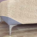 Cream Ottoman Slipcover (Medium), Microfibra Collection