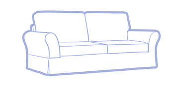 PEARCE ROLL ARMLESS LOVESEAT SOFA COVER