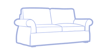 COMFORT ROLL ARM LOVESEAT COVER