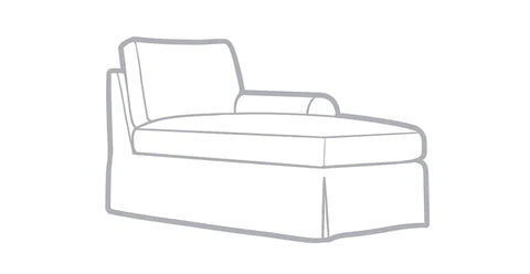 One arm chaise online lounge slipcovers