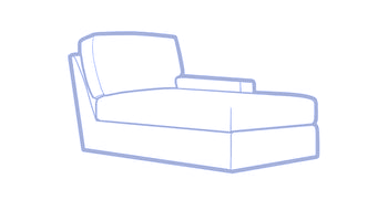 TURNER SQUARE ARM CHAISE LOUNGE COVER