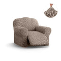 Brown Arabesco Reclining Armchair Slipcover, Jacquard 3D Collection