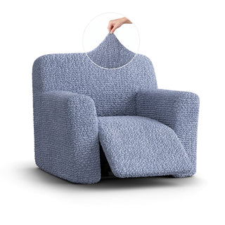 Reclining Armchair Slipcover, Comfort Collection – Blue, front view | Blue