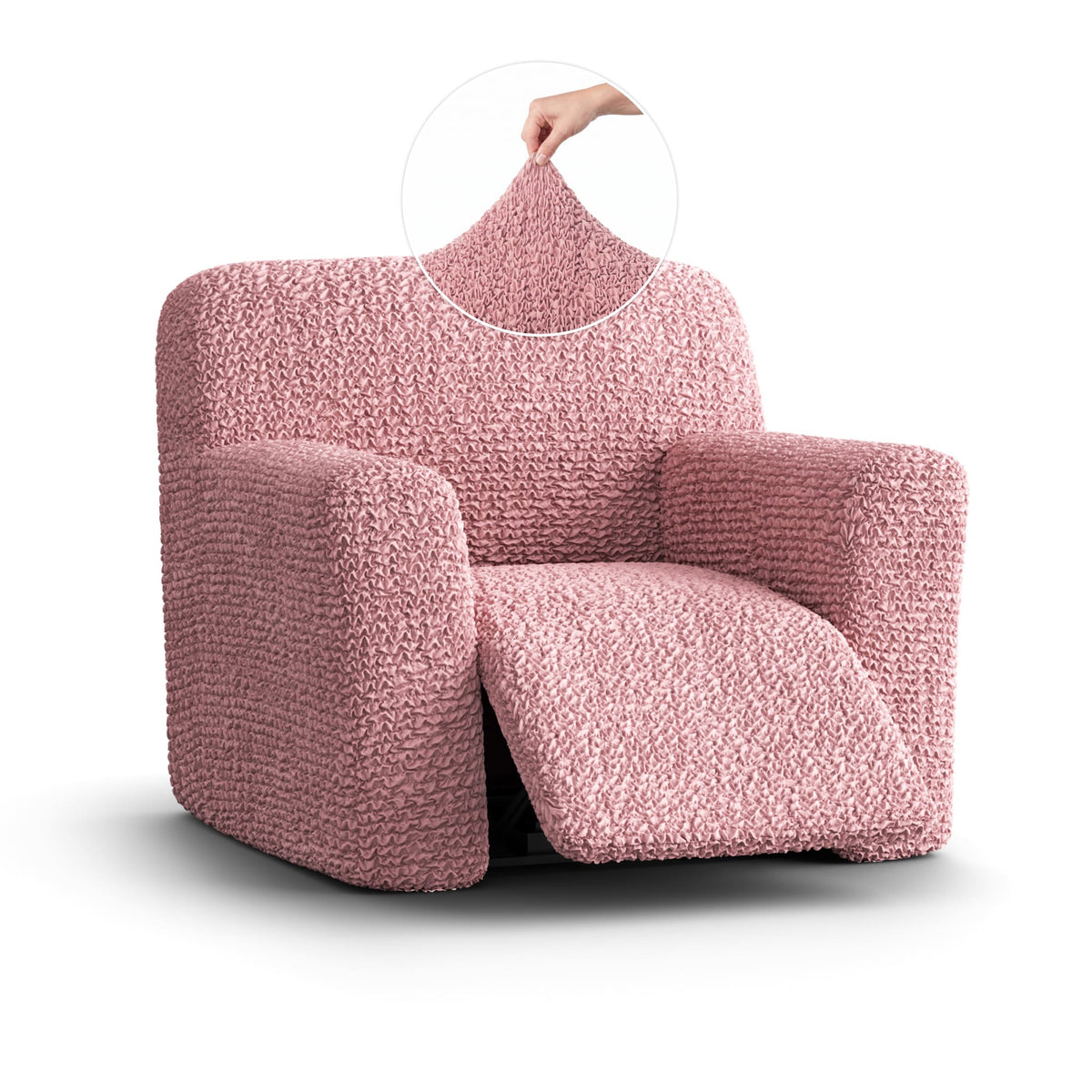 Reclining Armchair Slipcover, Comfort Collection – Coral Pink, front view | Coral Pink