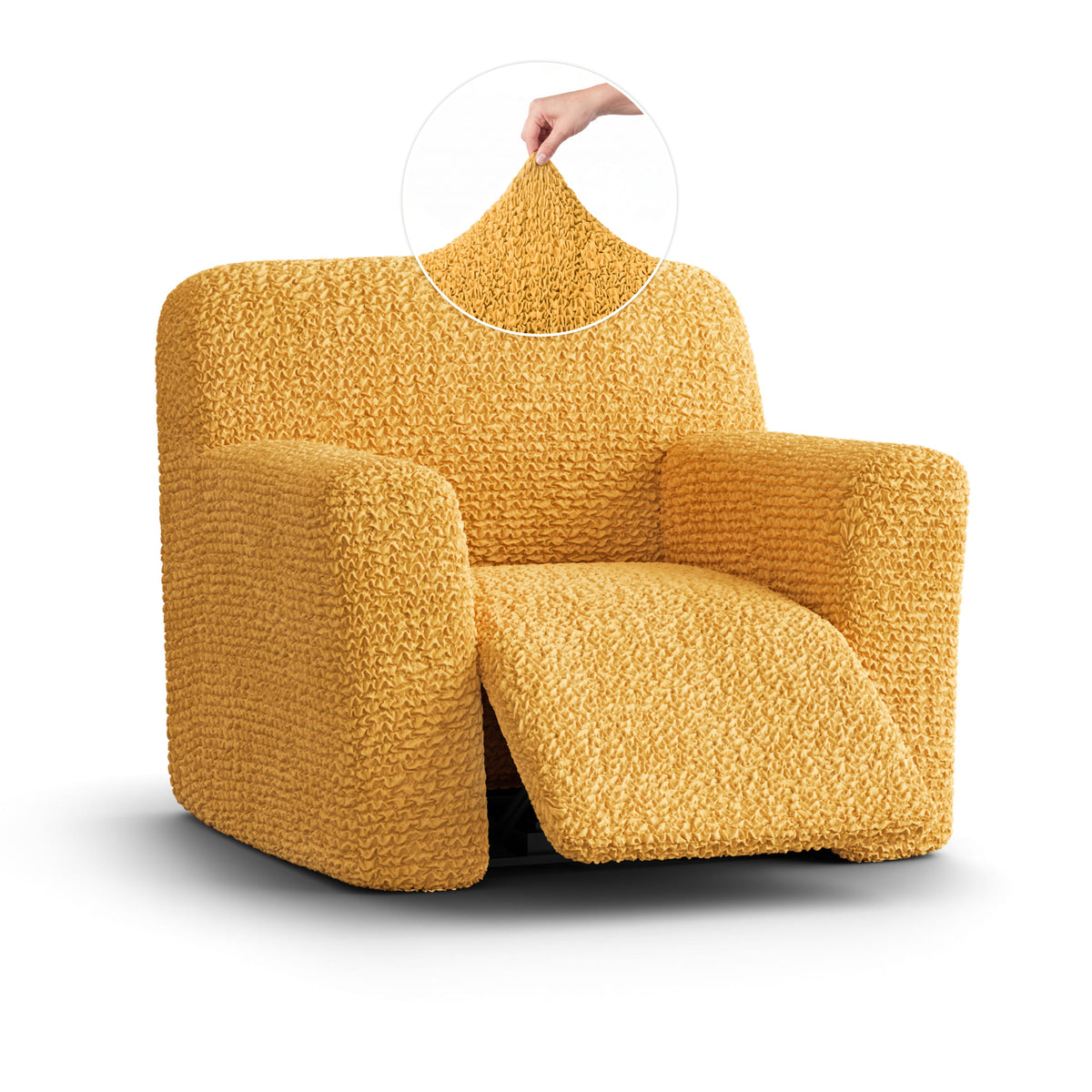 Reclining Armchair Slipcover, Comfort Collection – Mango, front view | Mango