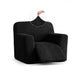 Reclining Armchair Slipcover, Embrace Collection – Black, front view | Black