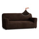 Sofa 3 Seater Slipcover, Comfort Collection – Dark Brown, front view | Dark Brown