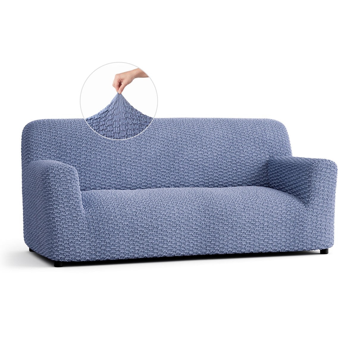 Sofa 3 Seater Slipcover, Embrace Collection – Blue, front view | Blue