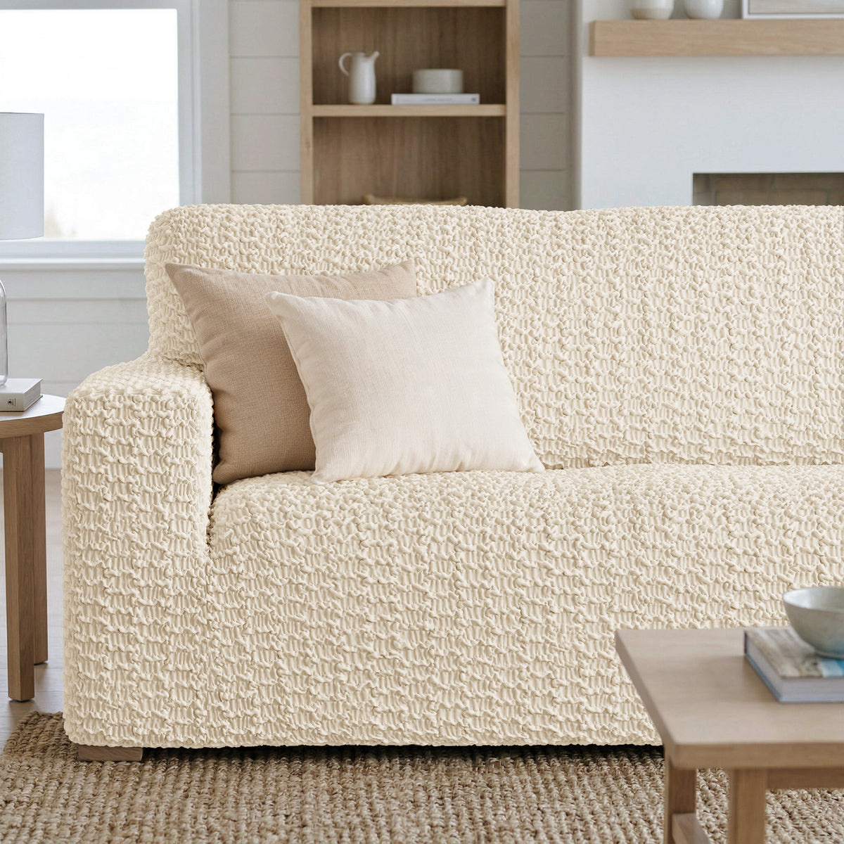 Sofa 3 Seater Slipcover, Embrace Collection – Cream, interior view 1 | Cream