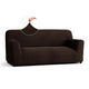 Sofa 3 Seater Slipcover, Embrace Collection – Dark Brown, front view | Dark Brown
