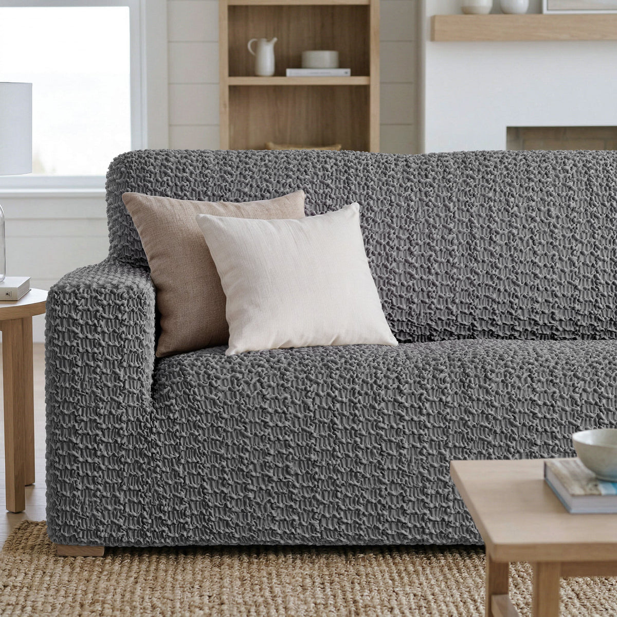 Sofa 3 Seater Slipcover, Embrace Collection – Dark Grey, interior view 1 | Dark Grey