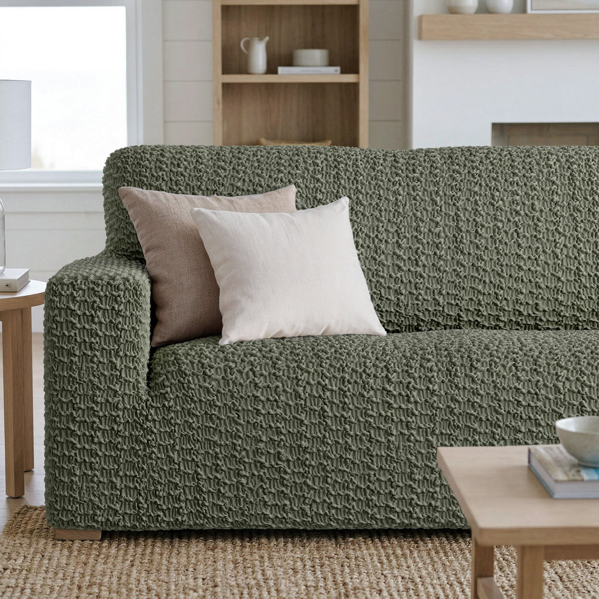 Sofa 3 Seater Slipcover, Embrace Collection – Moss Green, interior view 1 | Moss Green