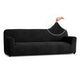Sofa 4 Seater Slipcover, Comfort Collection – Black, front view | Black