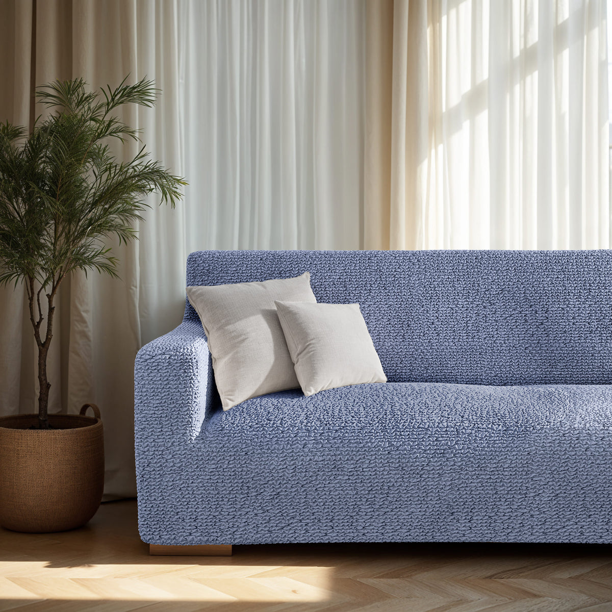 Sofa 4 Seater Slipcover, Comfort Collection – Blue, interior view 2 | Blue