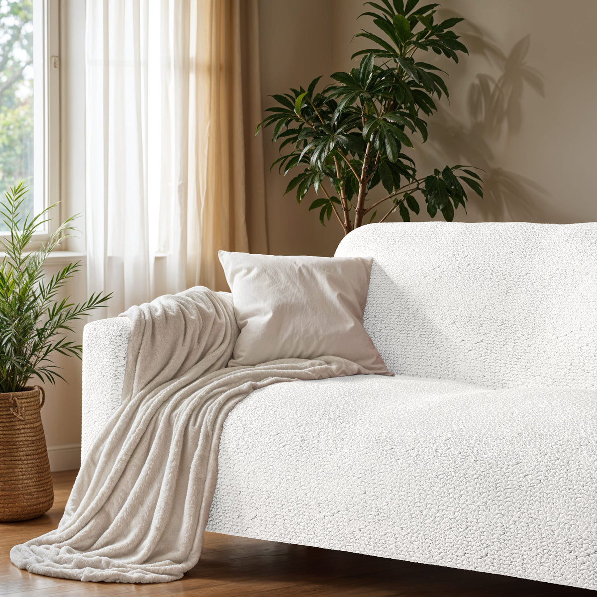 Sofa 4 Seater Slipcover, Comfort Collection – Crisp White, interior view 3 | Crisp White