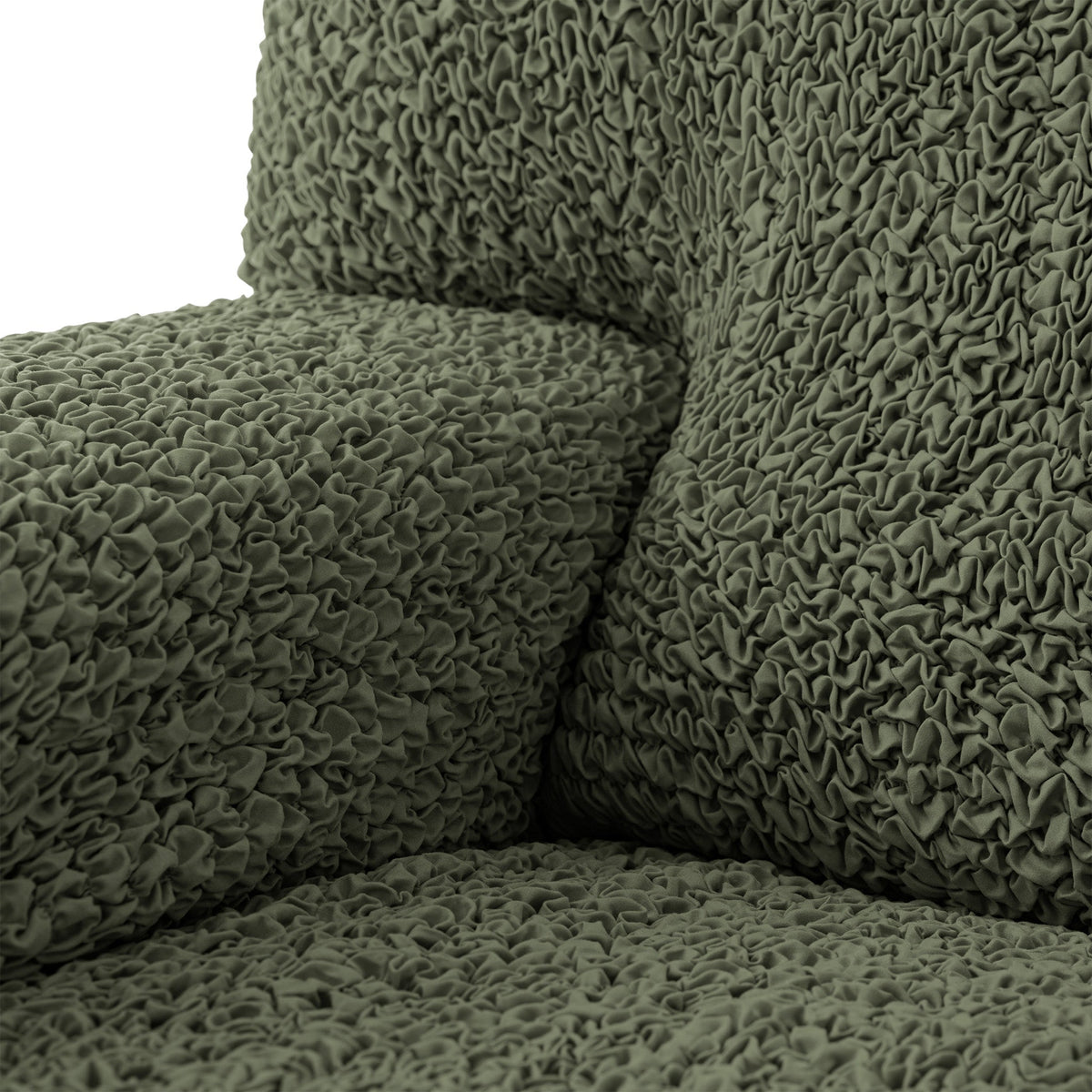 Sofa 4 Seater Slipcover, Comfort Collection – Moss Green, detail view | Moss Green