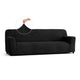 Sofa 4 Seater Slipcover, Embrace Collection – Black, front view | Black