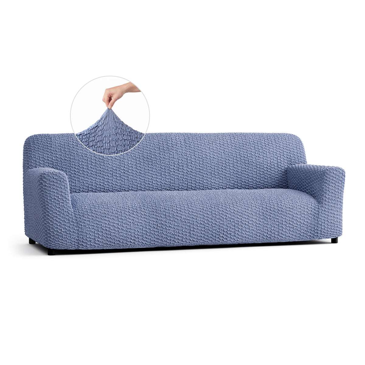 Sofa 4 Seater Slipcover, Embrace Collection – Blue, front view | Blue