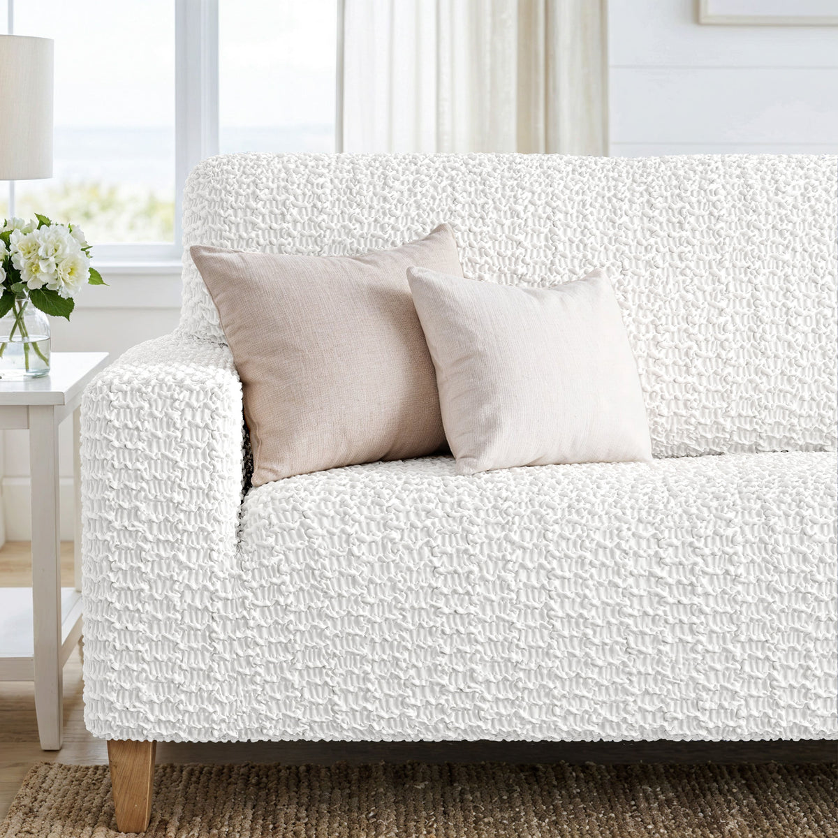 Sofa 4 Seater Slipcover, Embrace Collection – Crisp White, interior view 1 | Crisp White