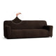 Sofa 4 Seater Slipcover, Embrace Collection – Dark Brown, front view | Dark Brown