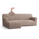 L-Shaped Sofa Slipcover (Left Chaise), Comfort Collection – Soft Taupe, front view | Soft Taupe